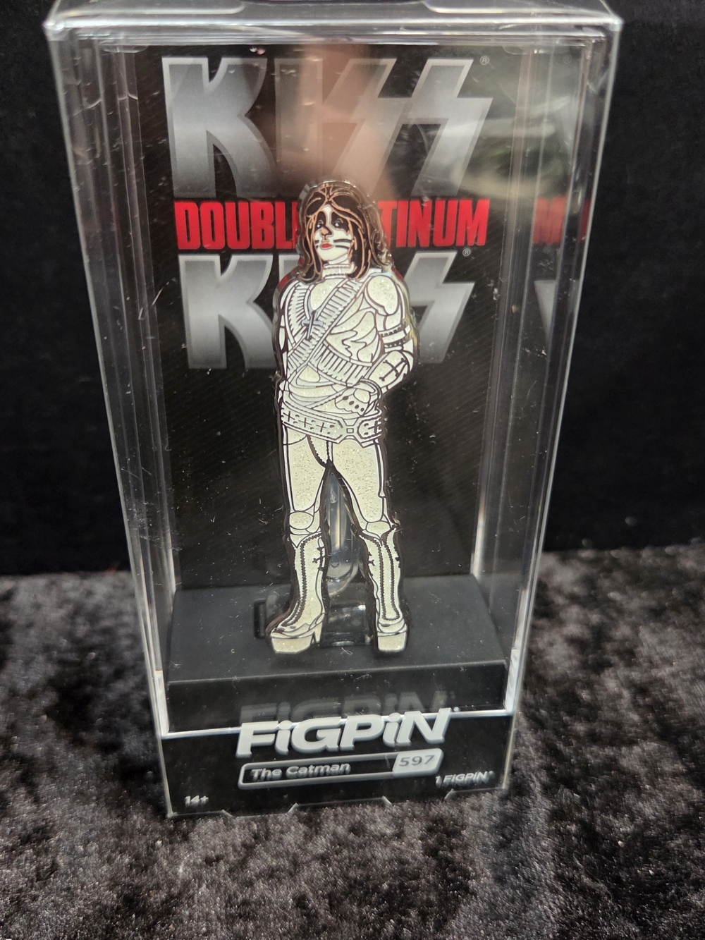 KISS The Catman Collectible Enamel Pin - Silver/Black NEW